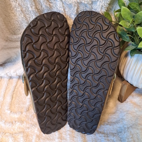 Birkenstock Betula Boston Clogs Gold Ombre Patent Leather Buckle Slip On Sz 8 - Picture 14 of 14